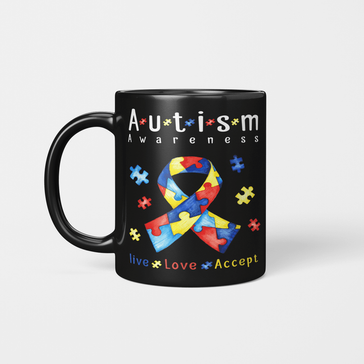 Live Love Accept Autism Awareness Month Mug