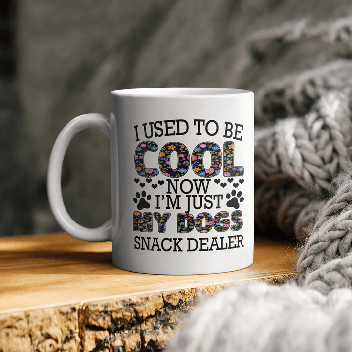 I Used To Be Cool Now I’m Just My Dogs Snack Dealer Flowers Mug Funny Dog Graphic Tee