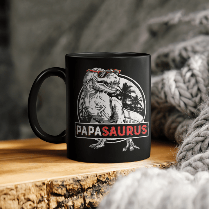 Papasaurus Mug T Rex Papa Saurus Dinosaur Men Dad Daddy
