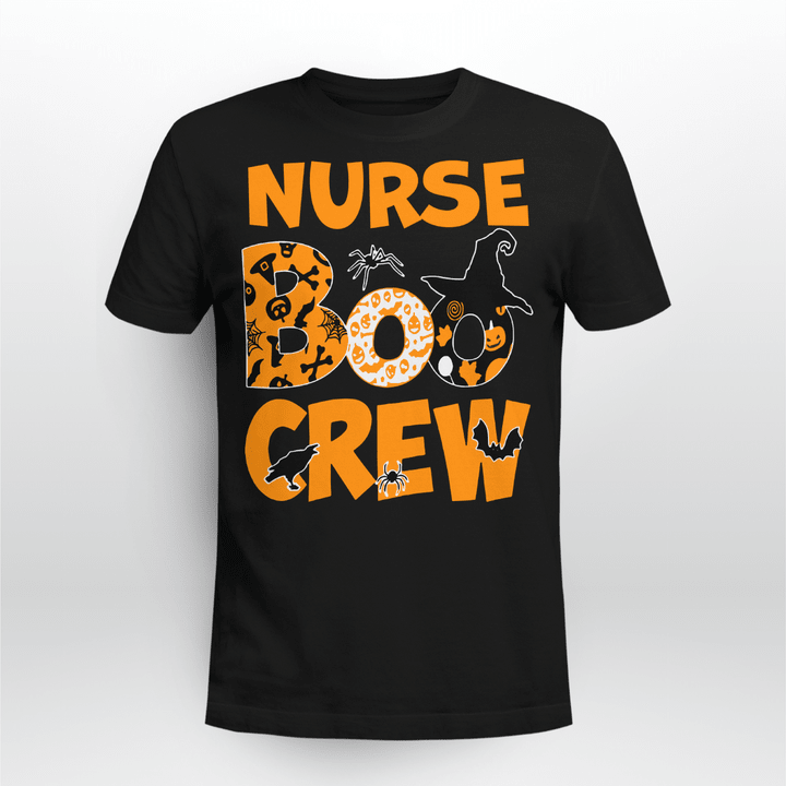 Halloween Nurse Boo Crew Witch T-shirt