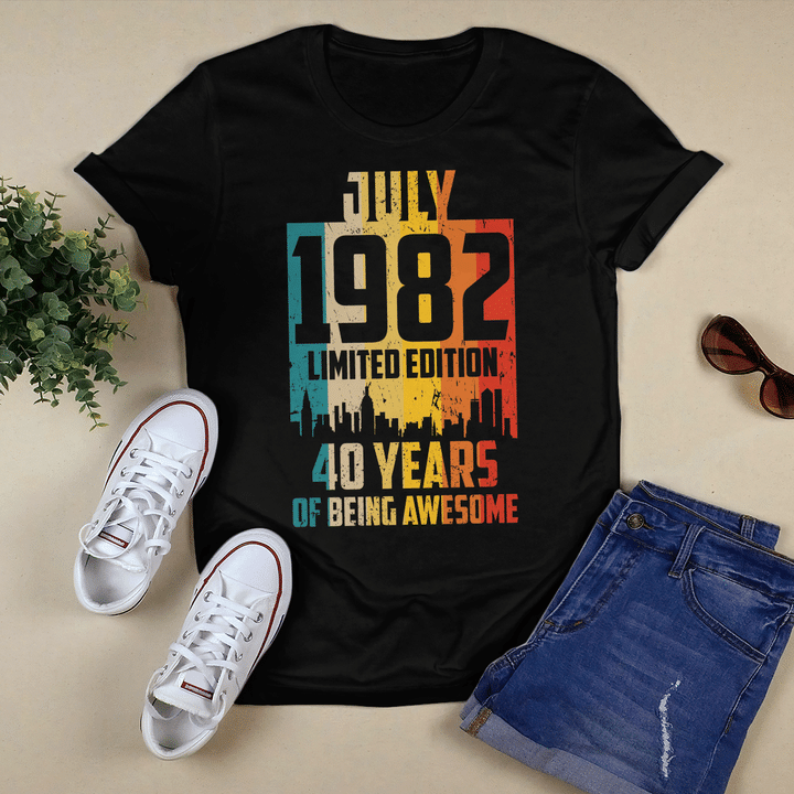 July 1982 Limited Edition 40 Years Of Being Awesome Shirt