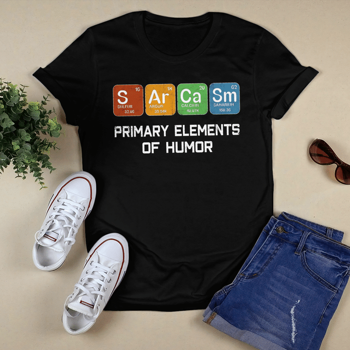 Primary Elements Of Humor Science Shirt Sarcasm Vintage T-Shirt