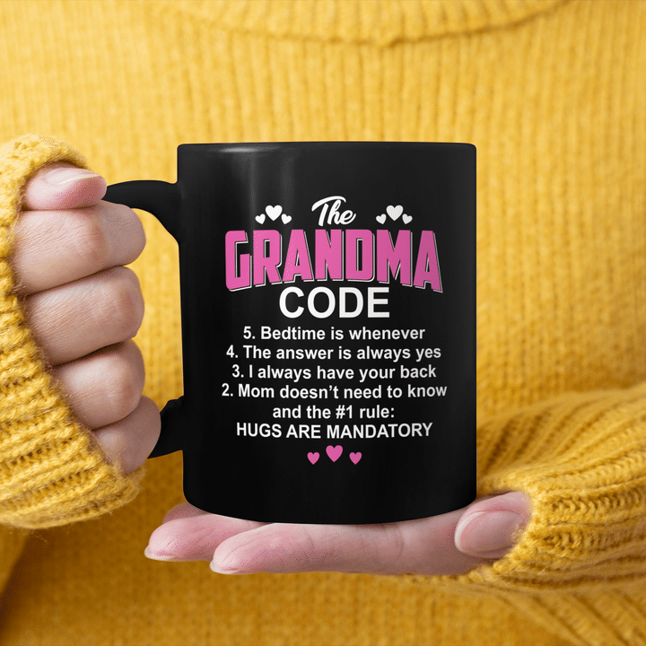 The Grandma Code Hugs Are Mandatory Mug Gift For Grandma
