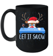Let It Snow Santa Wine Adult Humor Reindeer Funny Gag Gifts Mug
