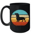 Dachshund Dog Mug Retro Vintage 60s 70s Silhouette Gift Coffee Mug