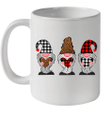 Three Gnomes Holding Hearts Leopard Valentine's Day Gift Mug
