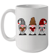 Three Gnomes Holding Hearts Leopard Valentine's Day Gift Mug