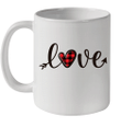 Love Red Buffalo Plaid Heart Arrow Gift Valentine's Day Mug