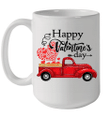 Happy Valentines Day Truck Carrying Love Heart Gifts Mug