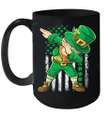 Dabbing Leprechaun Irish American Flag St Patrick's Day Mug