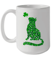 Funny Shamrock Cat Happy Saint Patrick's Day Cat Gifts Mug
