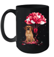 Puggle With Love Balloons And Valentine's Day Mug