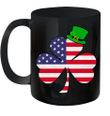Irish American Flag Shamrock St Patricks Day Mug