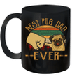 Best Pug Dad Ever Retro Vintage Mug