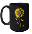 You Are My Sunshine Sunflower Dinosaur T-Rex Mug