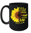 Sunflower I Can Do All Things Through Christ Who Strengthens Me Philippians Mug