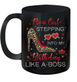Stepping Into My Birthday Pisces Girl Leopard Print Birthday Mug