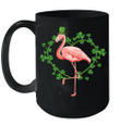 Flamingo Shamrock Heart Irish St Patrick's Day Funny Mug