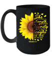 Christian Bible Verse Sunflower Scripture Religious Gift Mug