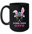 School Nurse Bunny Face Egg Costume Easter Day Gift Mug