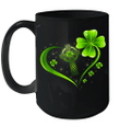 Celtic Cross And Irish Four Leaf Clover St Patrack's Day Mug