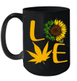 Love Weed Sunflower Cannabis Funny Graphic Mug