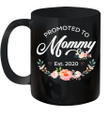 Promoted to Mommy Est 2020 First Time Mom Floral Mother's Day Gift Mug