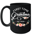 Promoted to Grandma Est 2020 Floral Mug