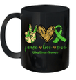 Peace Love Cure Kidney Disease Awareness Mug