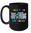 Dare To Be Different Elephants Autism Awareness Day Gift Mug