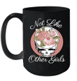 Skull Flower Not Like Other Girls Funny Mug