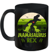 Vintage Retro 2 Kids Mamasaurus Dinosaur Lover Mug