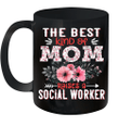The Best Kind Of Mom Raises A Social Worker Floral Mother Mug