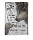 Wolf to my Son never forget that i love you blanket, Fleece Blanket