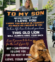 Lion King To my son never forget that I love you blanket, Fleece Blanket