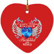 I’m Not A Widow I’m A Wife To A Husband With Wings Heart Ornament, Christmas Memorial Ornament, Xmas Memorial Gift