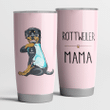 Rottweiler Mama Pink Cute Steel Tumbler Funny Dog Mother’s Day Gifts.