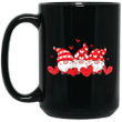 Three Gnomes Holding Hearts Valentines Day Gift for Her Mug
