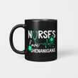 Nurses Love Shenanigans Funny St Patrick's Day Nursing Gift Mug