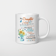 To My Daughter Never Forget That I Love You More Than You'll Ever Know Butterfly Sunflower Love Mom Mug