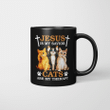 Jesus Is My Savior Cats Are My Therapy Funny Mug