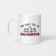 You Can't Tell Me what To Do You're Not My Daughter Mug, Father's Day Gift, Gift For Father, Red Plaid Family Mug