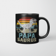 Papasaurus T-Rex Dinosaur Papa Saurus Family Matching Vintage Mug