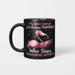 My Spirit Animal Is A Grumpy Flamingo Who Slaps Annoying People Mug Funny Flamingo Graphic Tees Mug