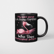 My Spirit Animal Is A Grumpy Flamingo Who Slaps Annoying People Mug Funny Flamingo Graphic Tees Mug