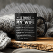 5 Things You Should know About My Wife - She Was Born In August Mug Gift For Dad, Grandpa Tee Mug