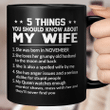 5 Things You Should know About My Wife - She Was Born In November Mug Gift For Dad, Grandpa Tee Mug