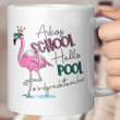 Adios School Hello Pool Flamingo 3rd Grade Teacher Mug