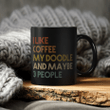 I Like Coffee My Doodle And Maybe 3 People Funny Goldendoodle Vintage Mug