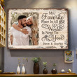 Next To You Is One Of My Favorite Places To Be - Upload Image - Gift For Couples - Husband Wife - Personalized Horizontal Poster - Canvas